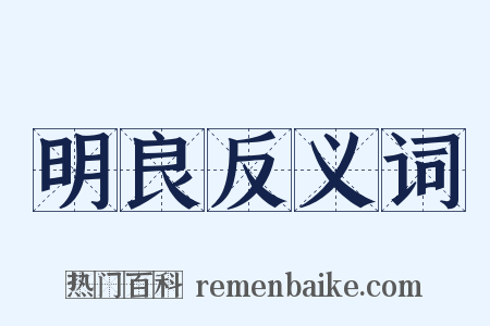 明良反义词是什么意思的图片